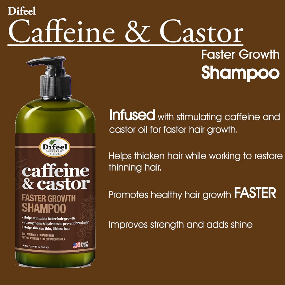 Difeel caffeine-castor shampoo lather close-up for cleansing.