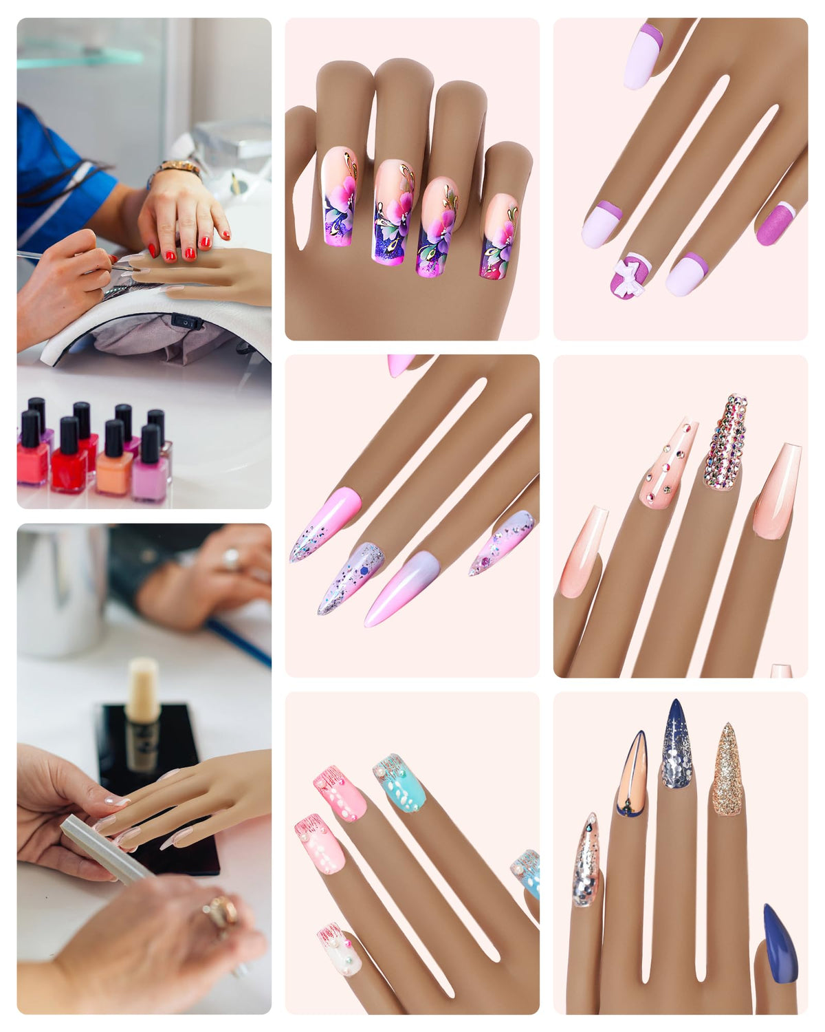 Difenni Nail files and buffers provide smooth finishing between designs