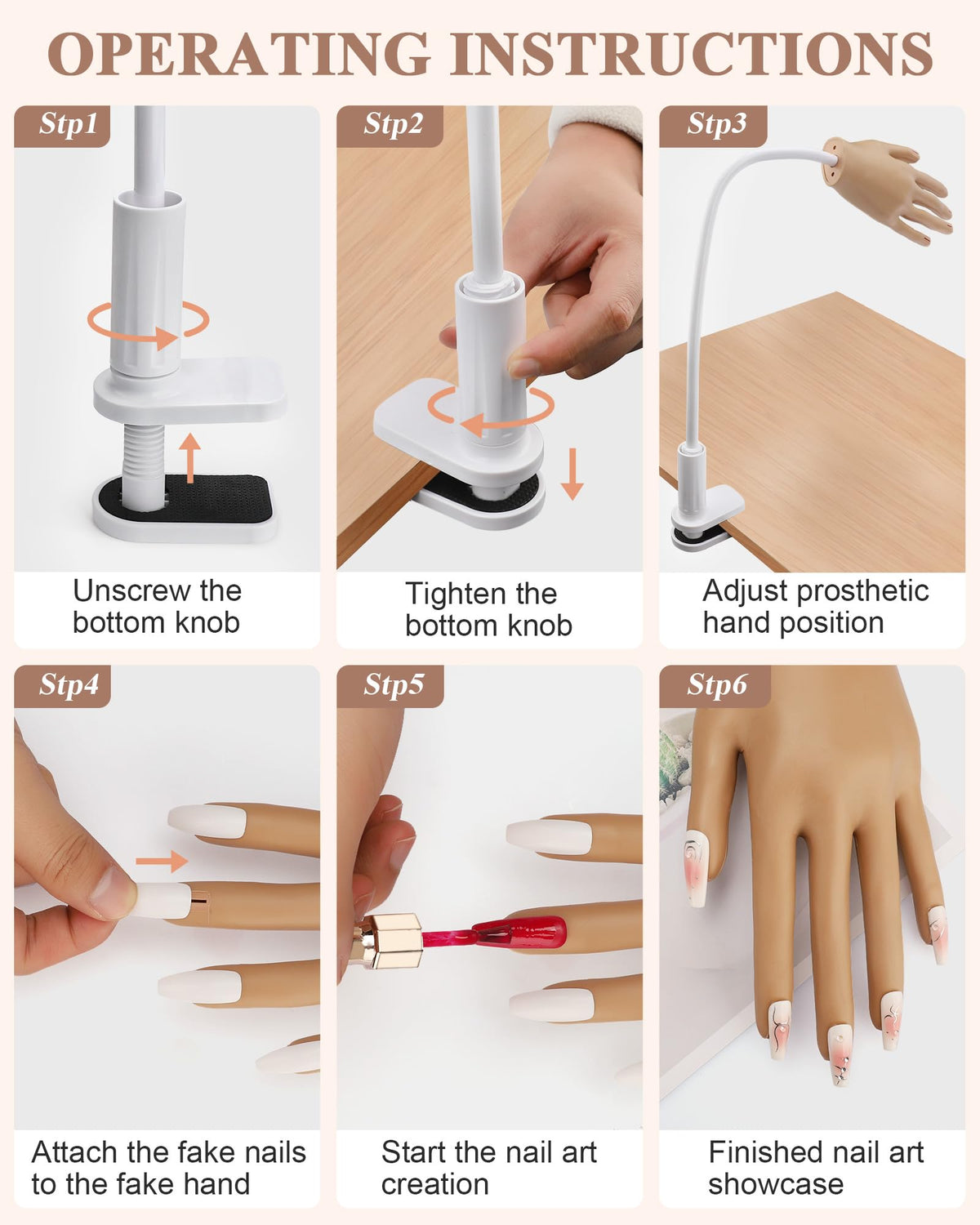Difenni Practice Hand includes 200 nails for varied practice sessions