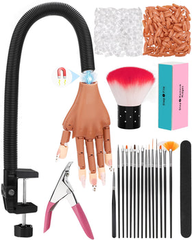 Difenni practice hand with magnetic design for flexible nail art trials