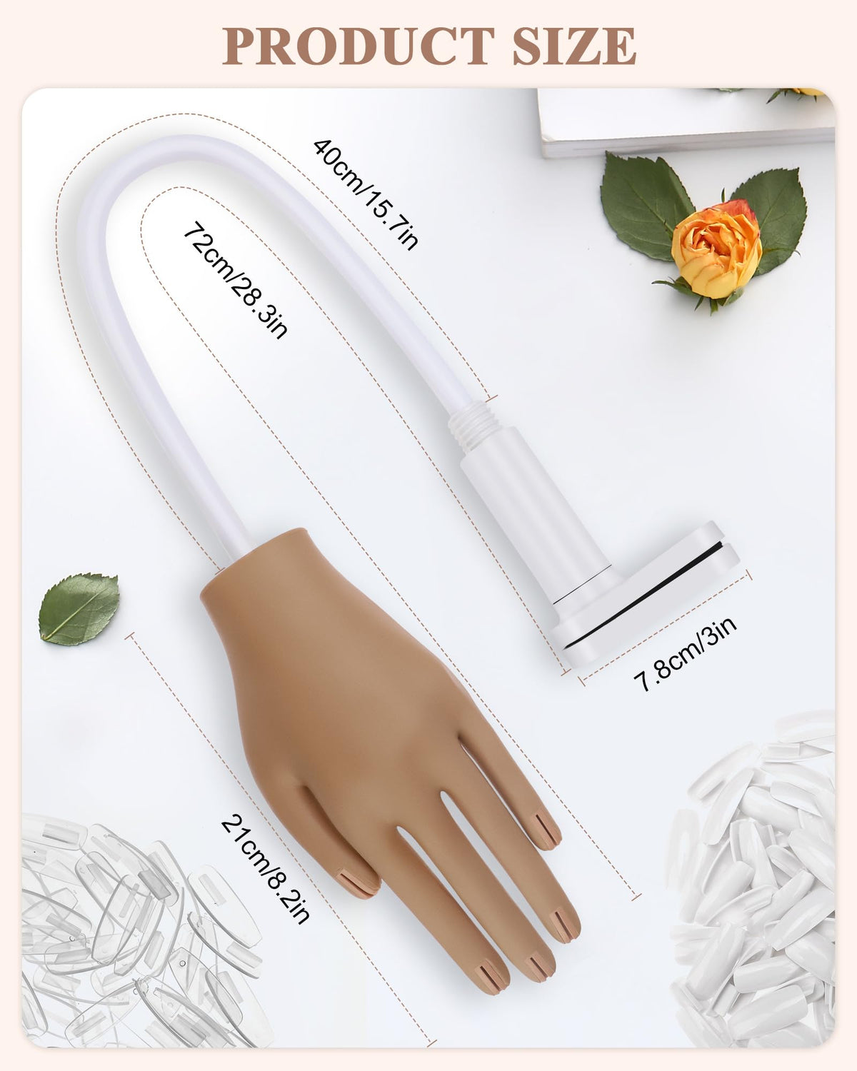 Difenni Practice Hand silicone texture feels realistic for confident nail art