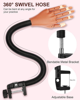 Difenni rotatable nail hand lets you adjust angles like a real client