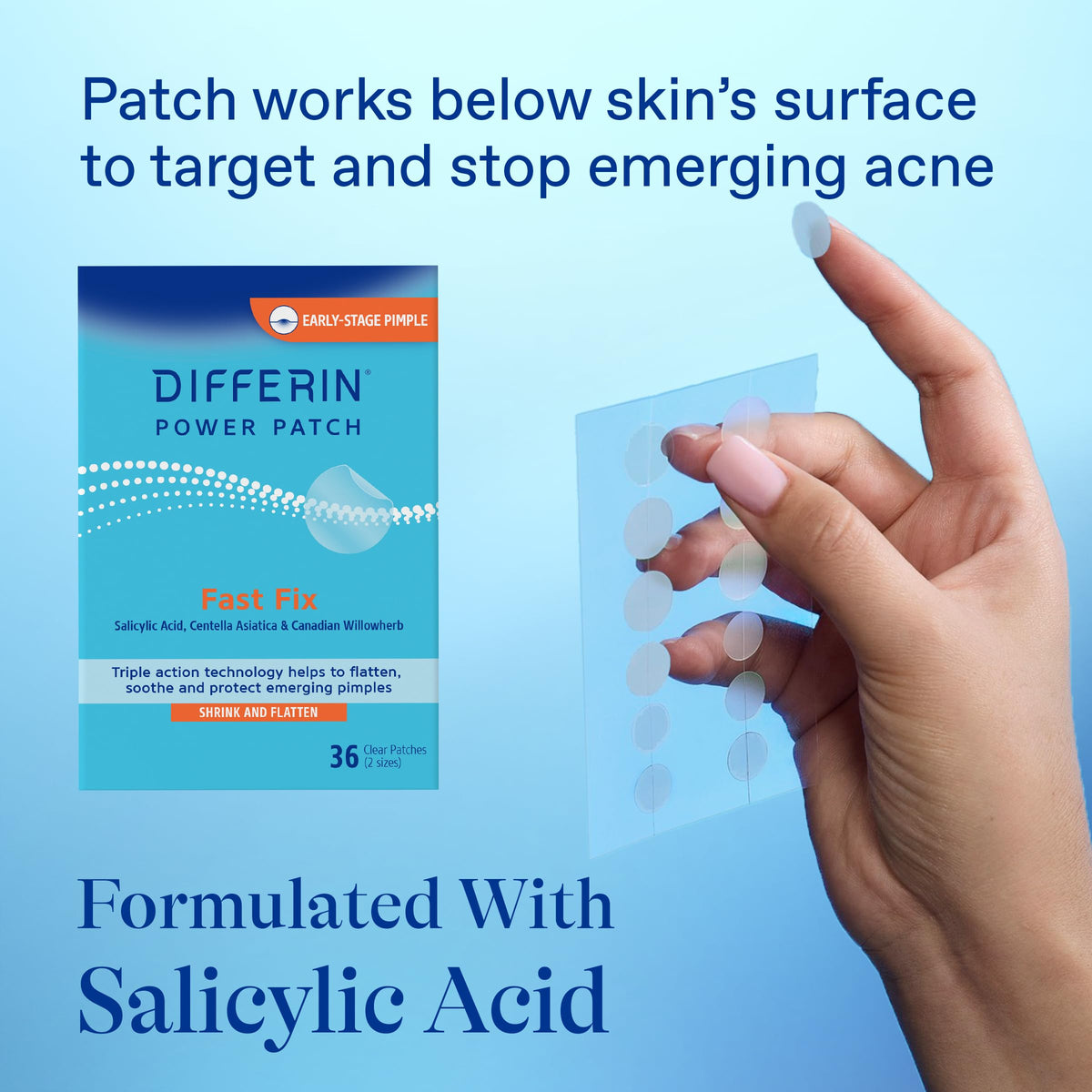Waterproof patches stay in place during workouts and daily activities.