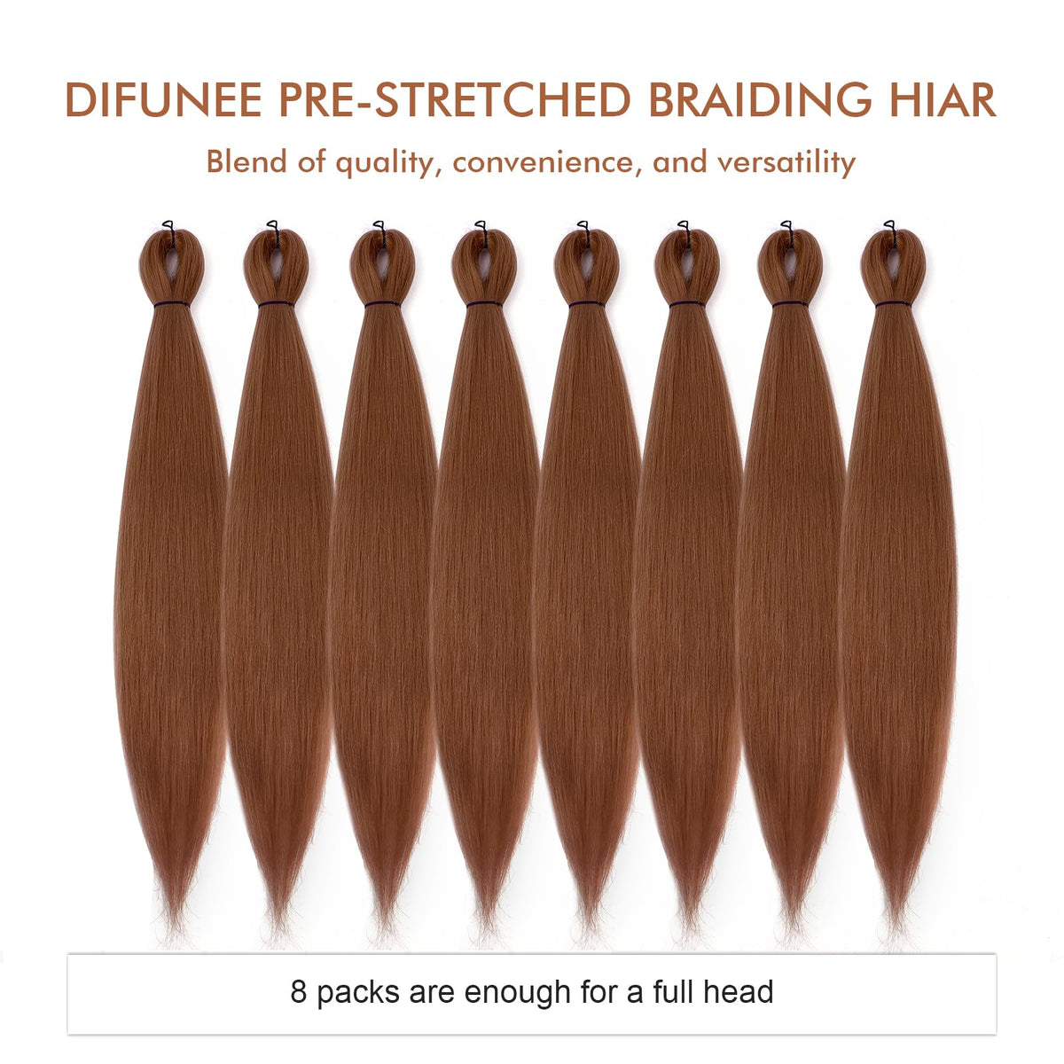 DIFUNEE easy-install pre-stretched hair saves braiding time.