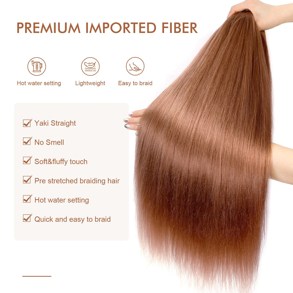 DIFUNEE yaki texture synthetic braiding hair delivers natural look and soft touch.