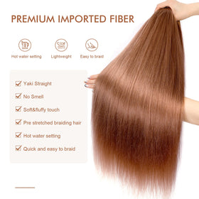 DIFUNEE yaki texture synthetic braiding hair delivers natural look and soft touch.