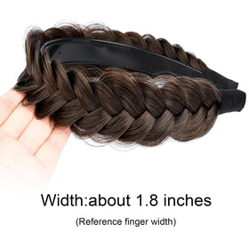 DIGUAN copper brown hair accessory with chunky braided style for versatile looks