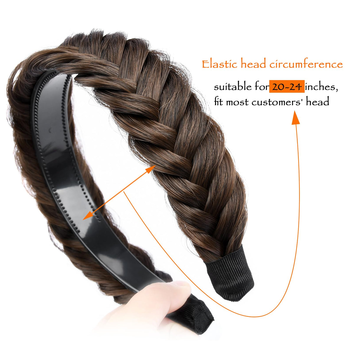 DIGUAN handmade elastic headband detail for secure comfortable wear