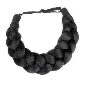 DIGUAN synthetic hair braided headband in natural black for easy daily styling.