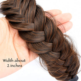 DIGUAN Synthetic hair plaited headband offers natural look and easy styling.