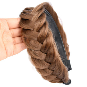 DIGUAN messy braided headband color blend showcases real-looking colors.
