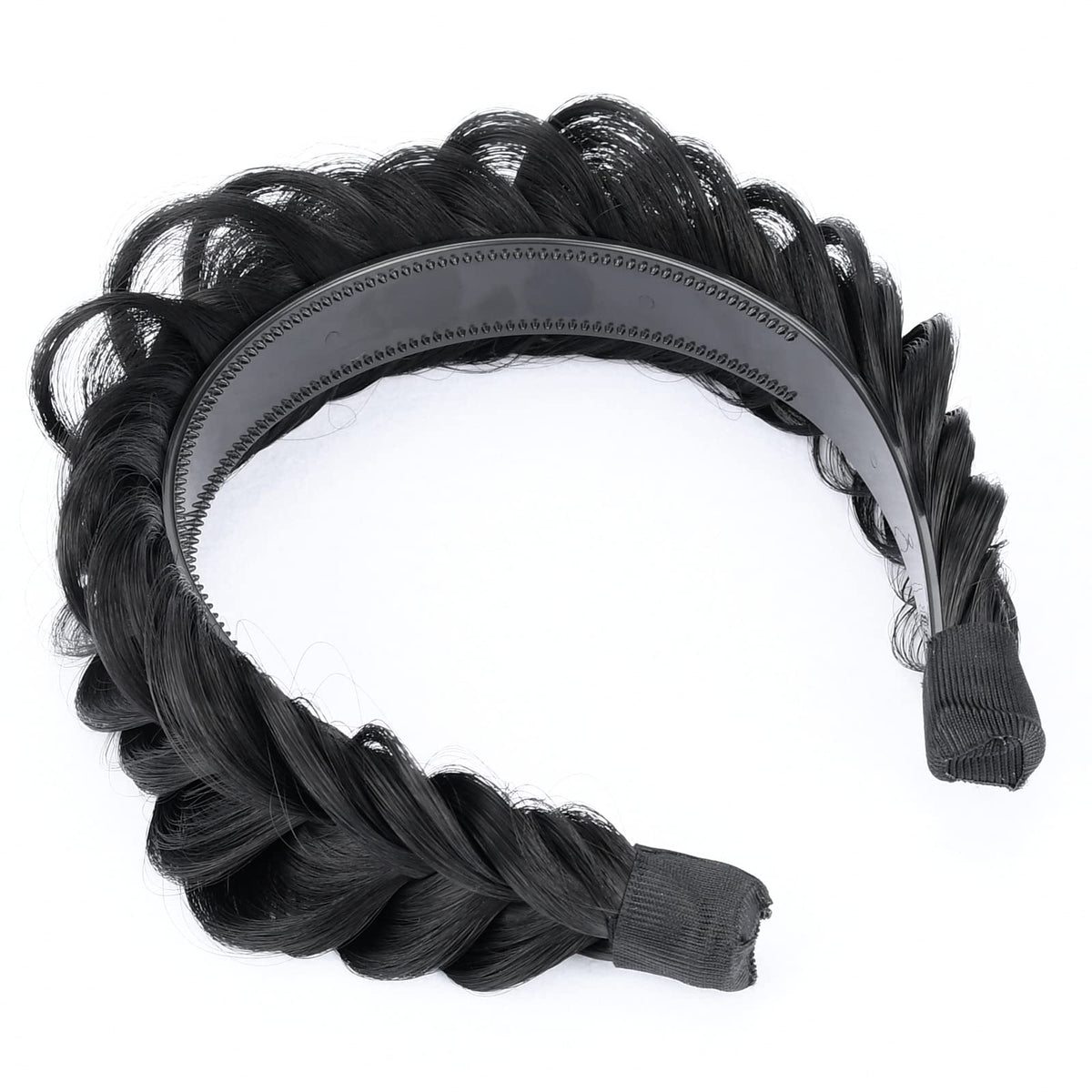 DIGUAN hair detail close-up with synthetic fibers and color blend.