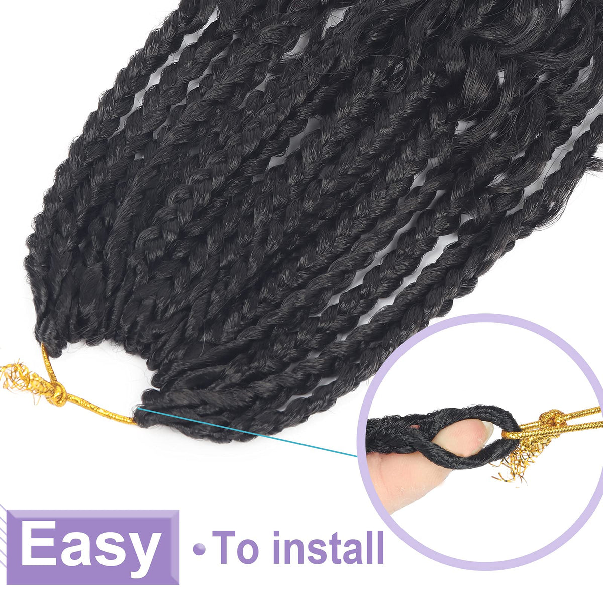 Diha 8-pack Goddess Box Braids ideal for full, neat head looks.
