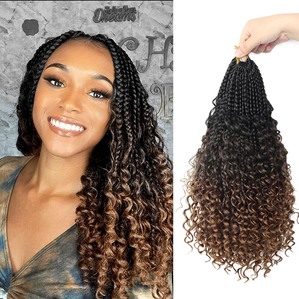 Diha Goddess Box Braids 14 inch curly ends for natural full look