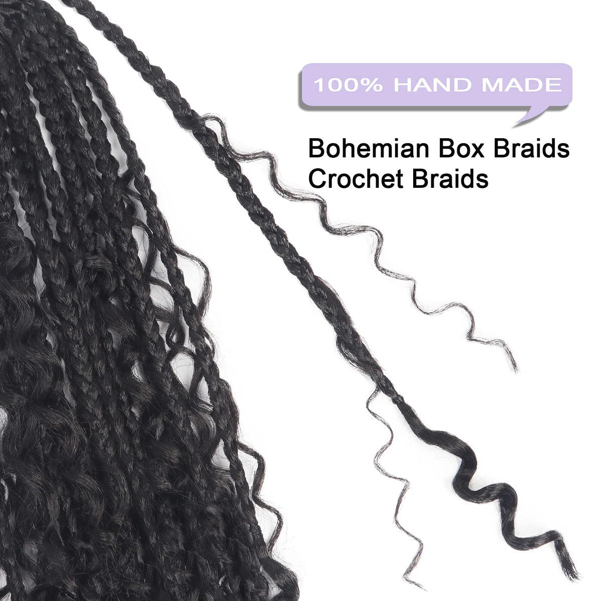 Diha Goddess Box Braids black 1B color enhances natural tones.