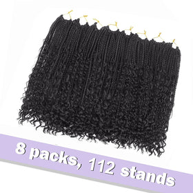 Diha Goddess Box Braids crochet hair, pre-looped 16 inch, easy to install.