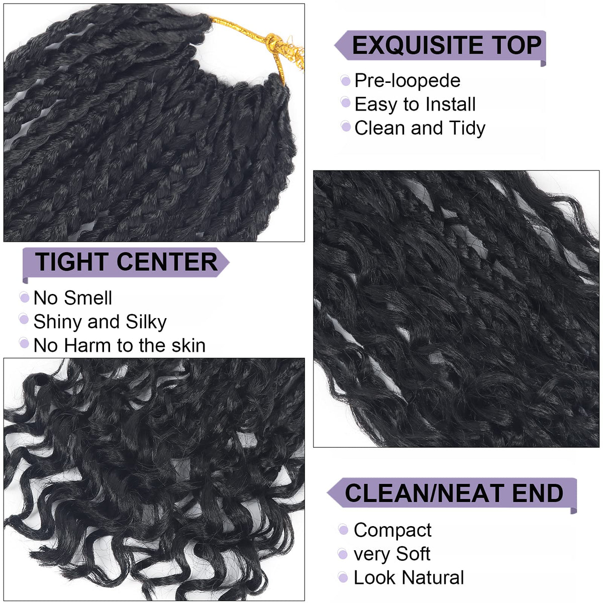 Diha Goddess Box Braids 16 inch, soft, silky finish for comfortable wear.