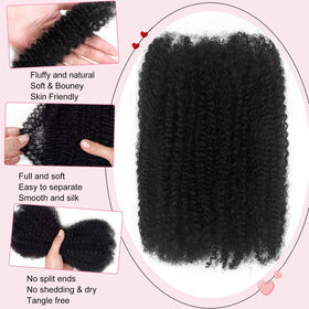 Close-up of Dilekay bulk hair showing bleach and dye readiness