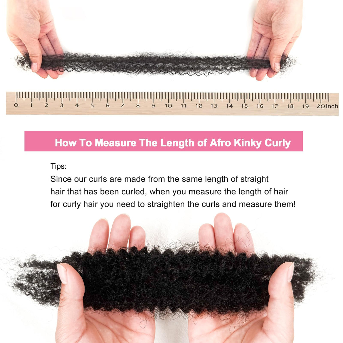 Includes crochet hook, clips, and rat-tail comb with Dilekay bulk hair
