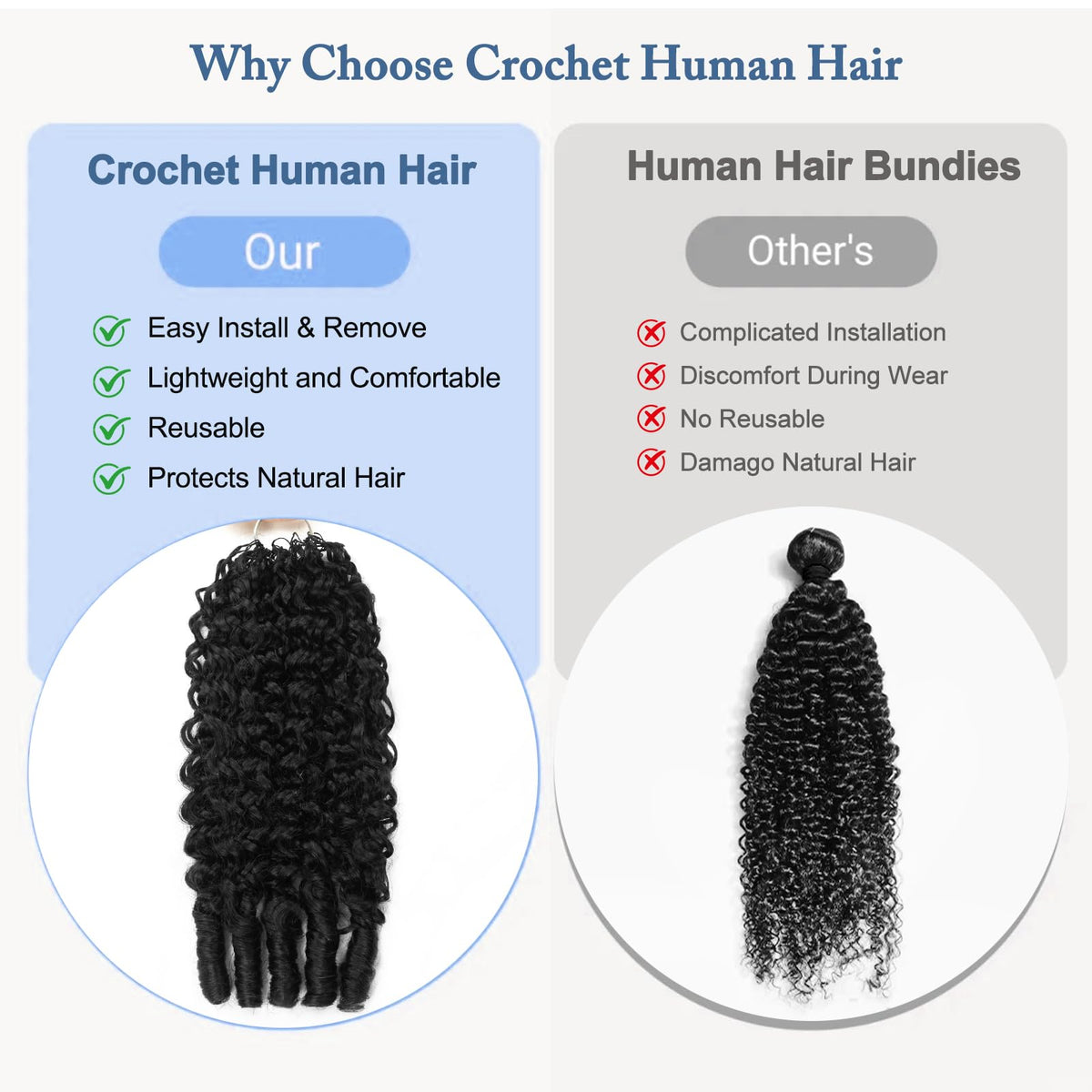 Dilekay crochet hair kit with hook and clips for easy setup