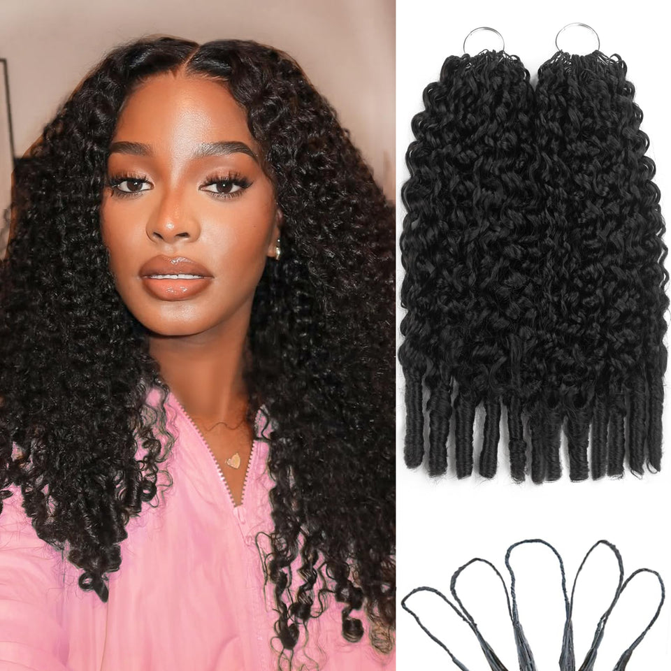 Dilekay pre-looped crochet hair 16-inch Burmese curly for natural blend