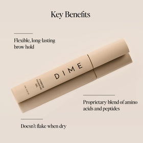 DIME Beauty Eyebrow Gel brush applying for natural, flexible hold.