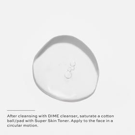 DIME Beauty Mini Super Skin Toner with hyaluronic acid for hydrated, balanced skin.