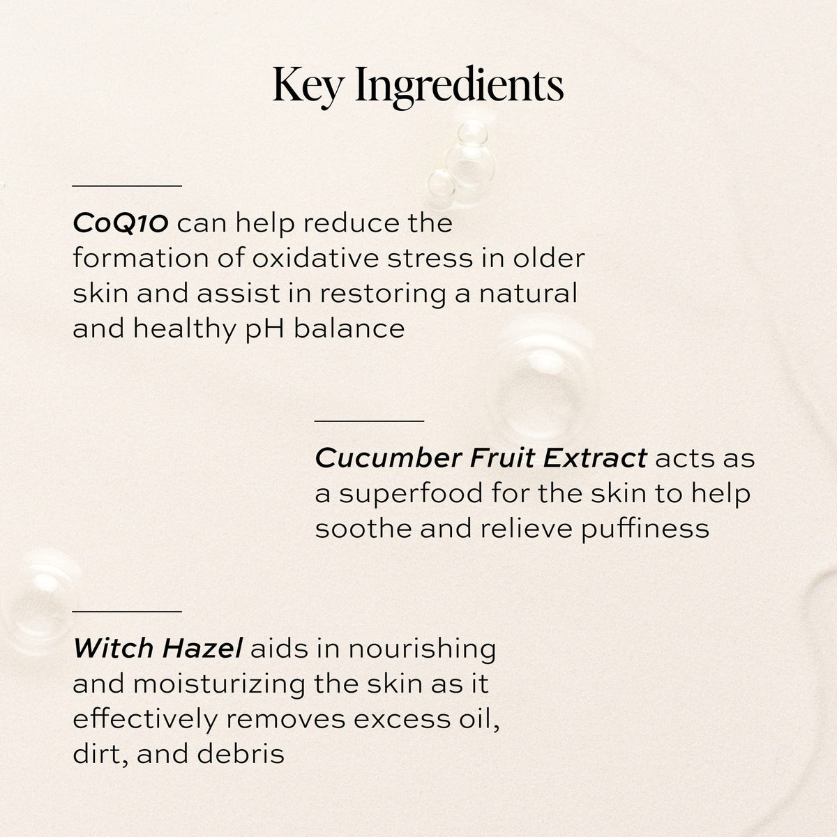 DIME Beauty Mini Super Skin Toner ingredients highlight CoQ10 for supporting skin energy.