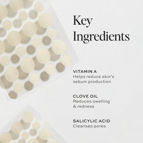 Illustration of salicylic acid and vitamin A ingredients concept