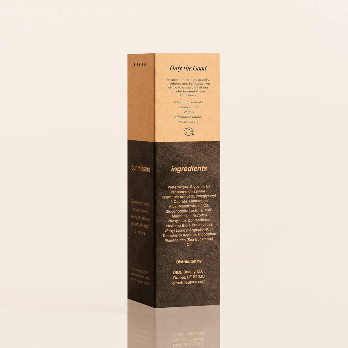 DIME Thirsty Face Mist vegan cruelty-free icon on packaging