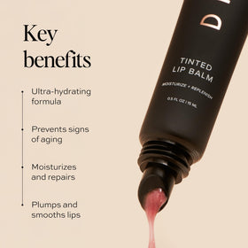 Close-up of Desert Rose cap showing creamy moisture for daily lips.