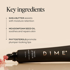 Glossy Desert Rose finish on lips with smooth, hydrated texture.