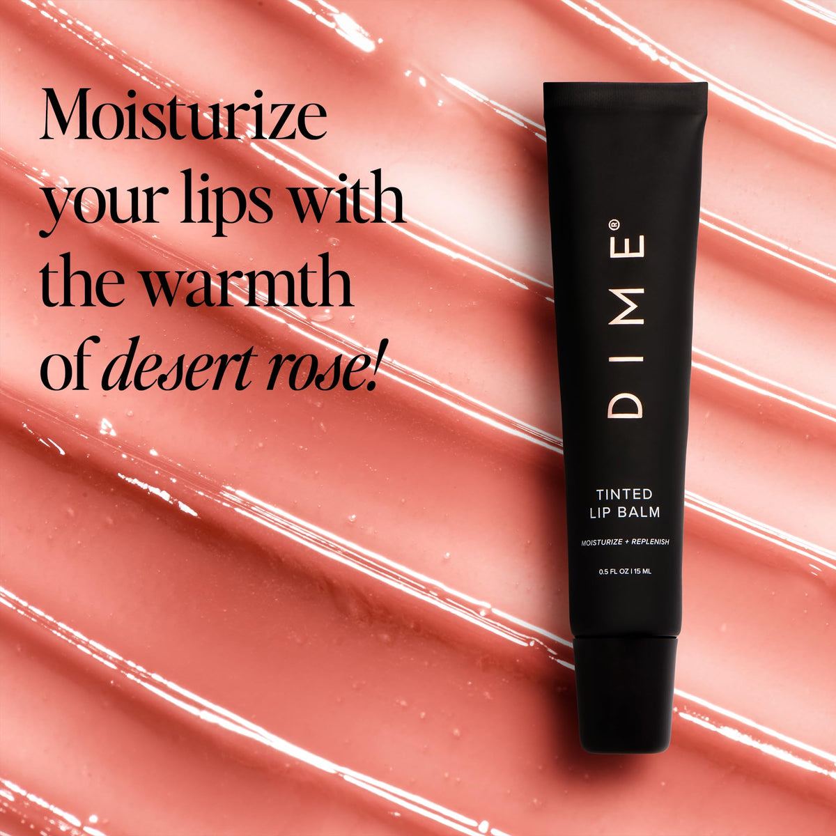 Ingredients panel featuring vanilla and cocoa butter for lip comfort.
