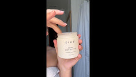 DIME Biome Body Butter packaging reflects clean beauty and sustainable design.