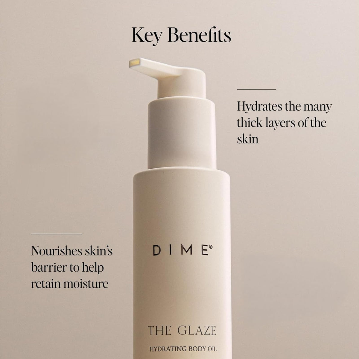 DIME Glaze Body Oil after-shave use soothes leg irritation.