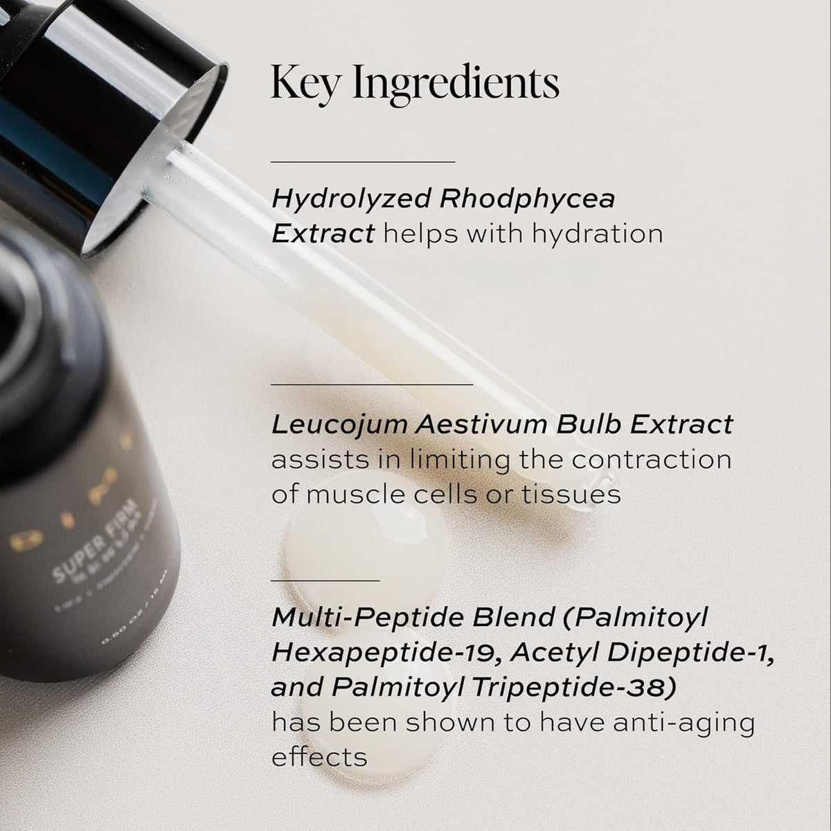 DIME Hydrolyzed Red Algae extract delivers deep hydration and elasticity support