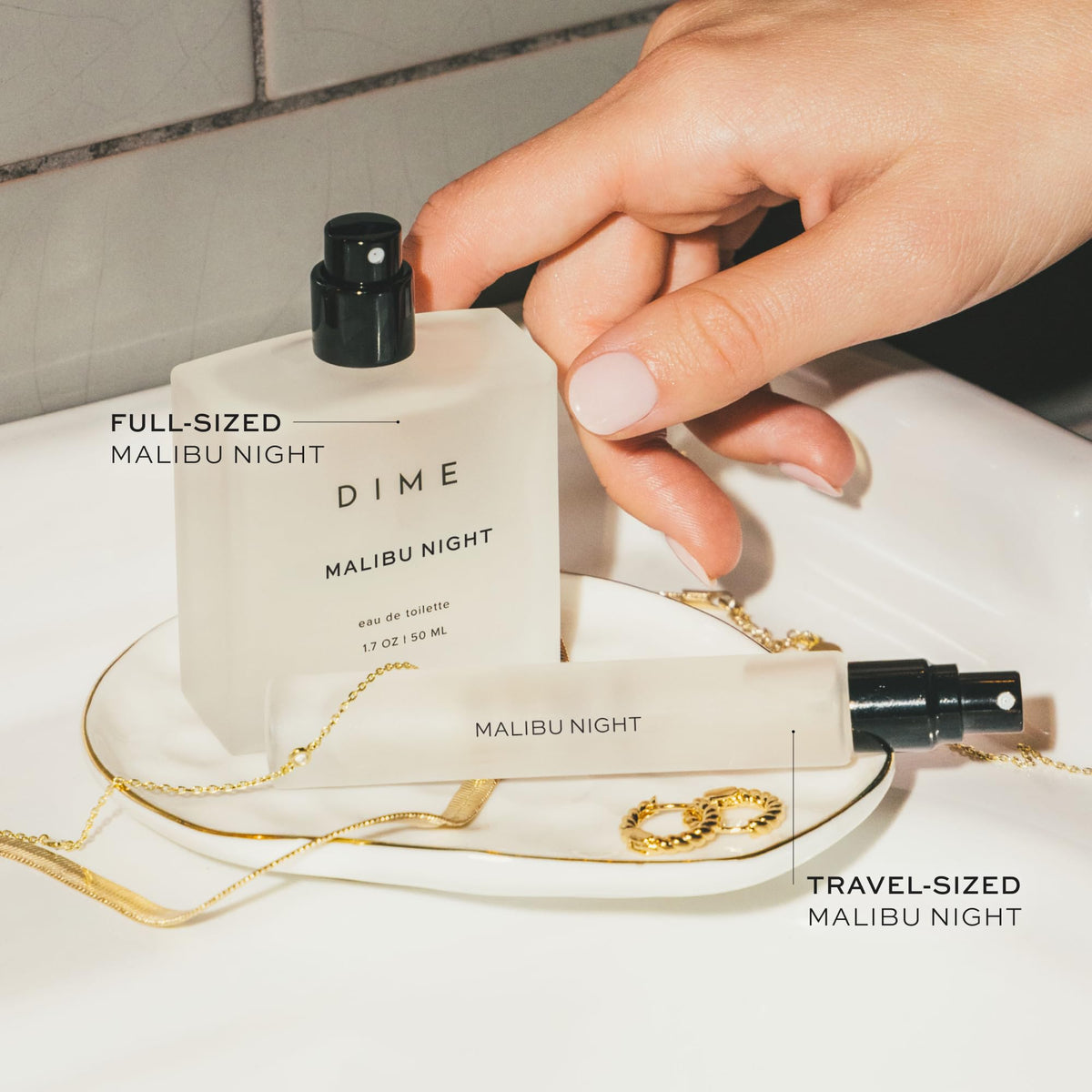 DIME Malibu Night heart-notes include rose and jasmine, adding depth.