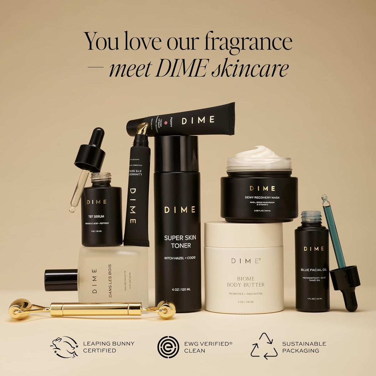DIME Malibu Night packaging showcases sustainable, eco-friendly design.