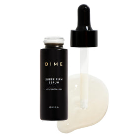 DIME Super Firm Serum bottle pump for precise firming on fine lines