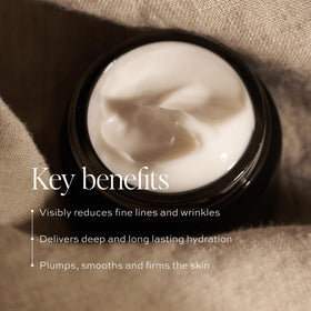 DIME TBT Eye Cream texture swatch shows rich, smooth cream