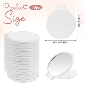 Dimeho mini round folding mirror held in hand for quick beauty checks.