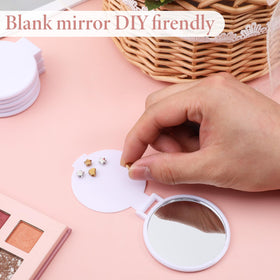 Dimeho white travel mirror complements bags for daily routines.