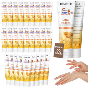 Dimsile 50-pack travel-size body lotion bottle for hotel and on-the-go hydration.