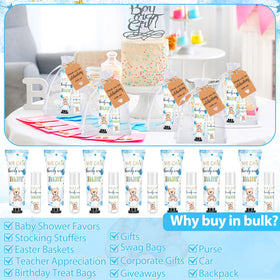 Dimsile baby shower gift set showcases a coordinated blue theme.