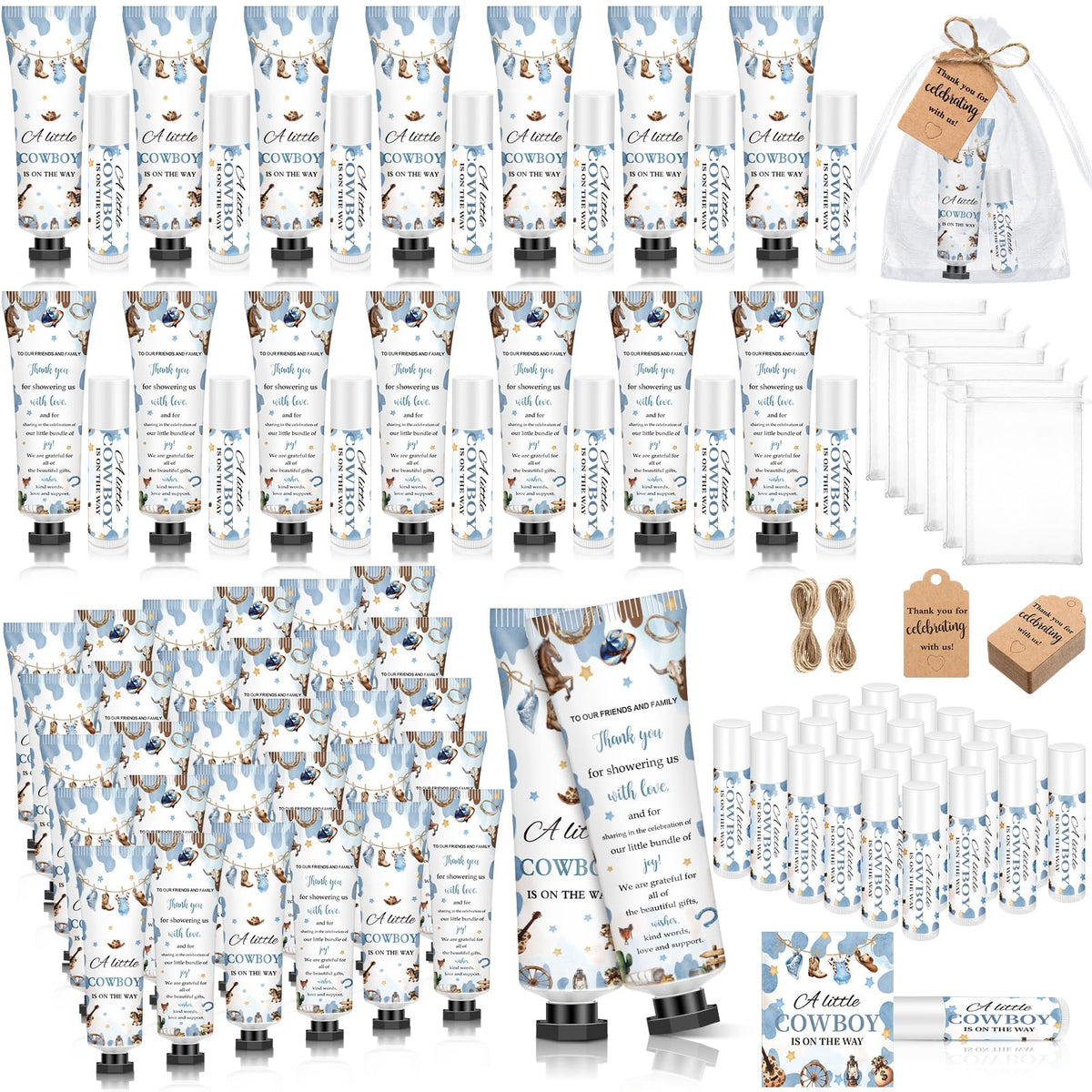 Dimsile cowboy hand lotion 0.8 oz bottle ready as party favors