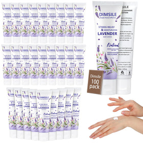 Dimsile lavender travel-size bottle offers travel-ready hydration with soothing lavender aroma.