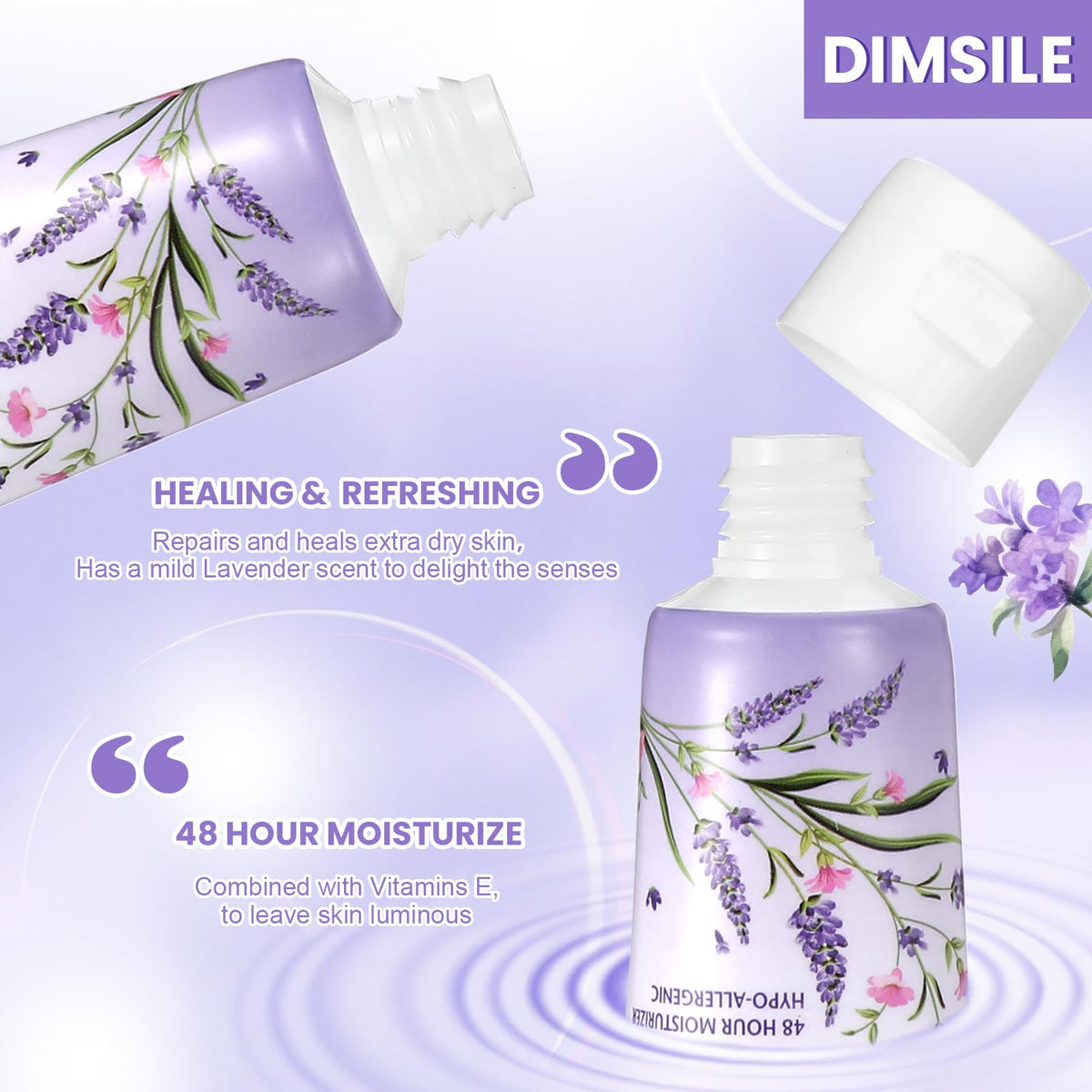 Dimsile leakproof flip-cap travel tube keeps lotion mess-free