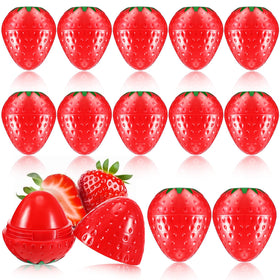 Dimsile 12-piece strawberry lip balm collection for daily hydration and color
