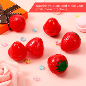 Dimsile strawberry lip balm with plumping and tint for fuller lips