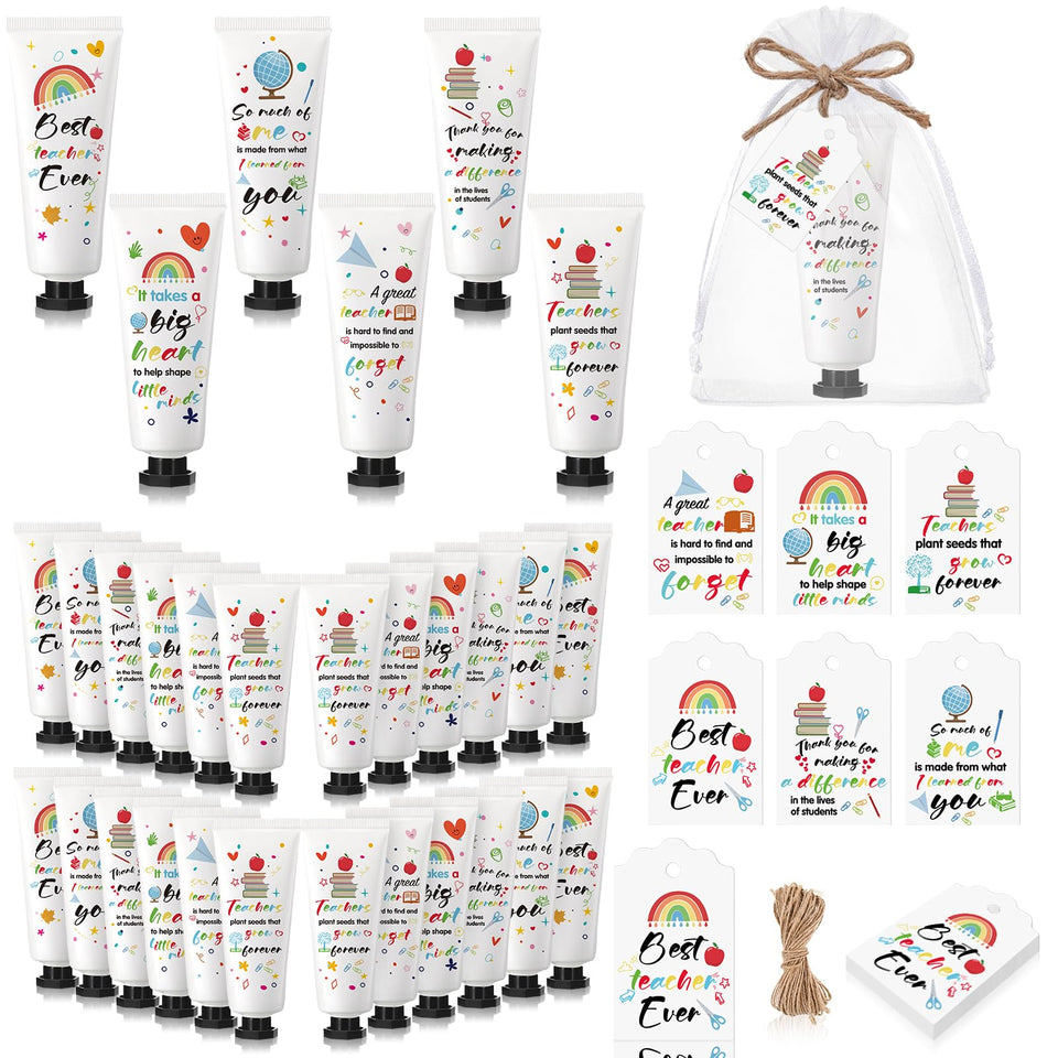 Dimsile teacher gift hand cream set packaging with teacher-themed design for educators